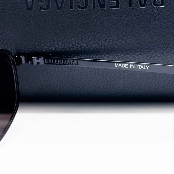 NEW BALENCIAGA BB0277S 001 SUNGLASSES UNISEX BLACK GREY OVAL EYEWEAR BALENCIAGA